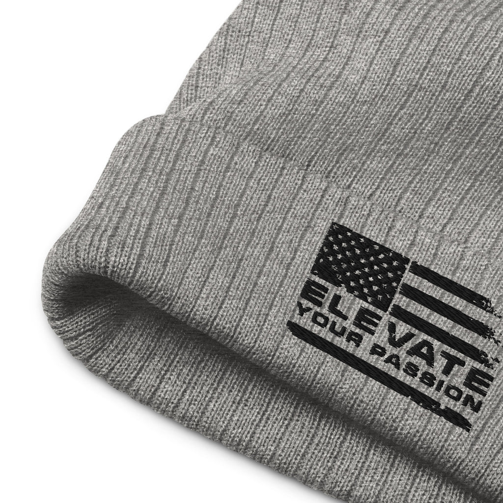 Ribbed knit beanie-Elevate Your Passion America | Be Proud Of Your Country