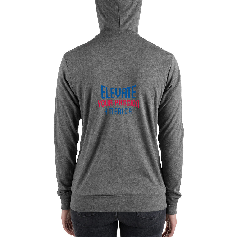 Unisex zip hoodie-Elevate Your Passion America | Be Proud Of Your Country