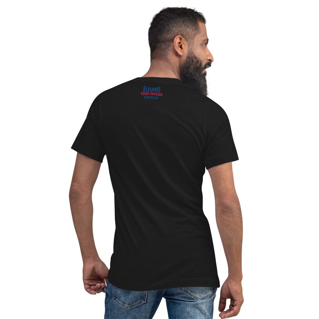 Unisex Short Sleeve V-Neck T-Shirt-Elevate Your Passion America | Be Proud Of Your Country