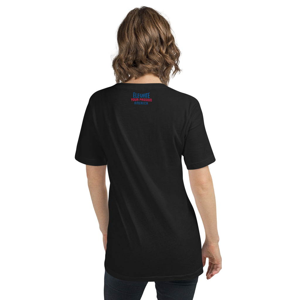 Unisex Short Sleeve V-Neck T-Shirt-Elevate Your Passion America | Be Proud Of Your Country