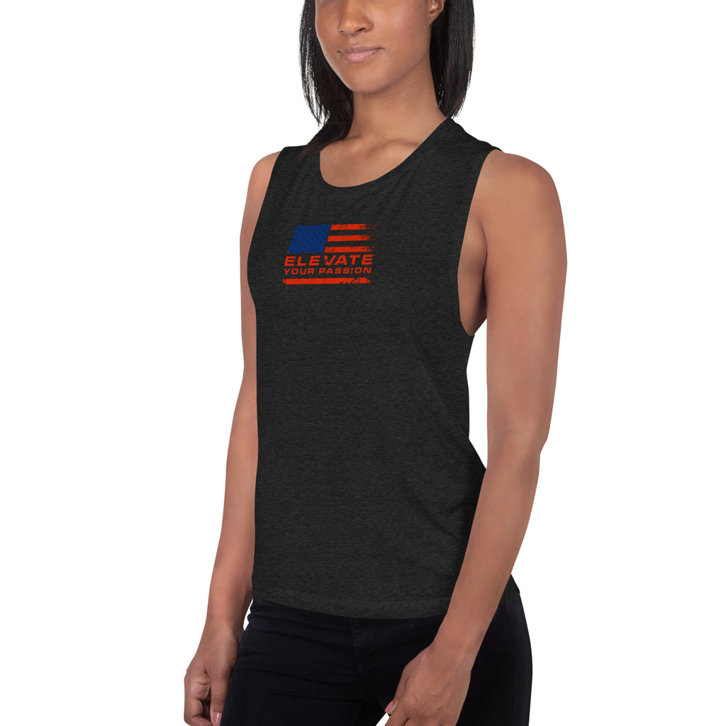 Ladies’ Muscle Tank-Elevate Your Passion America | Be Proud Of Your Country