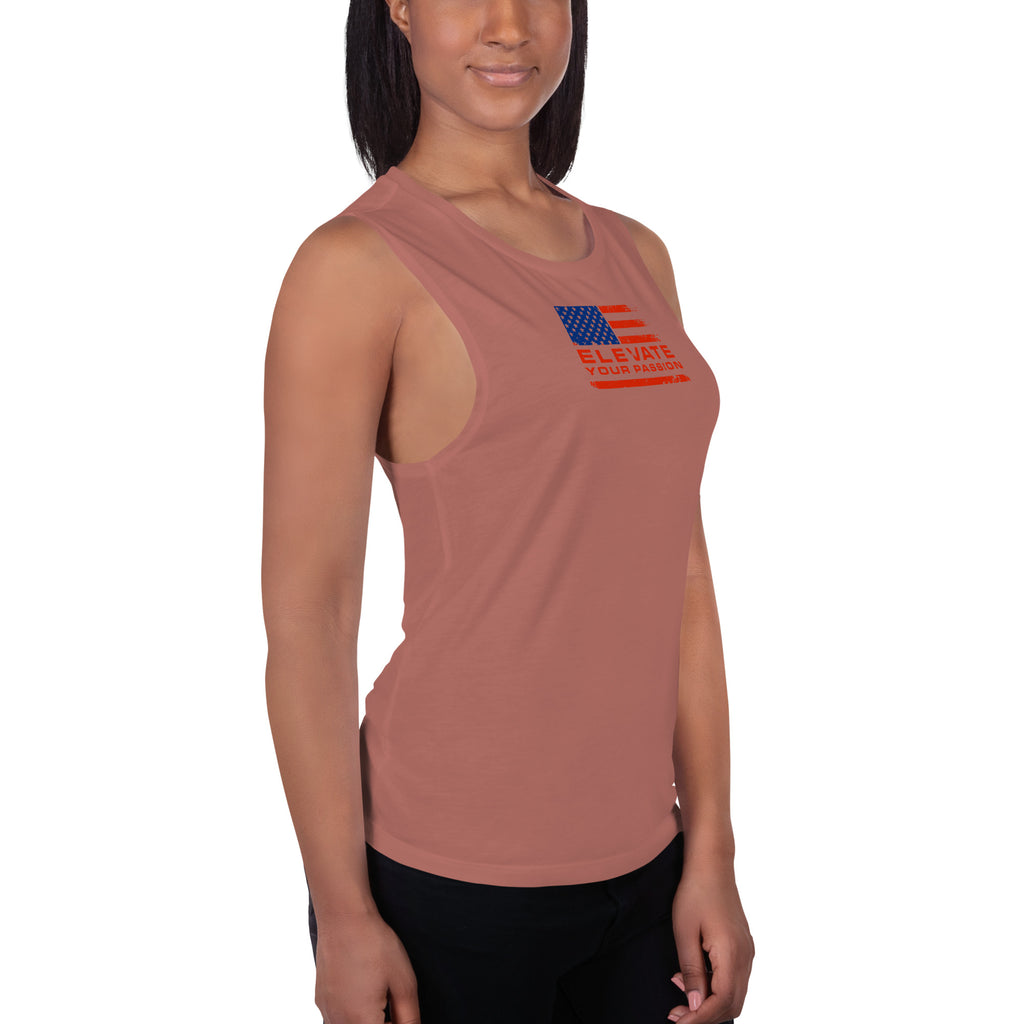 Ladies’ Muscle Tank-Elevate Your Passion America | Be Proud Of Your Country