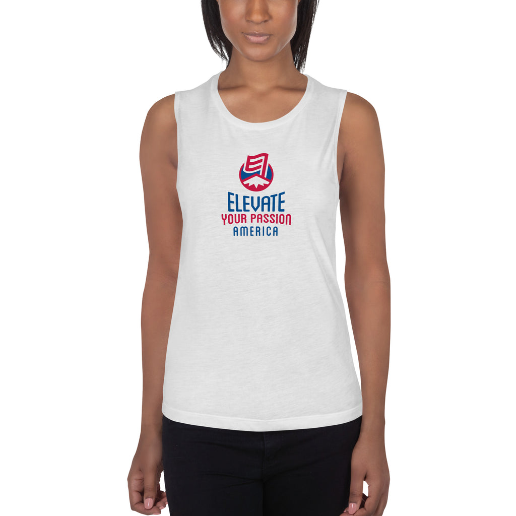Ladies’ Muscle Tank-Elevate Your Passion America | Be Proud Of Your Country