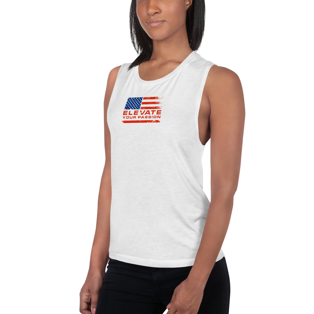 Ladies’ Muscle Tank-Elevate Your Passion America | Be Proud Of Your Country