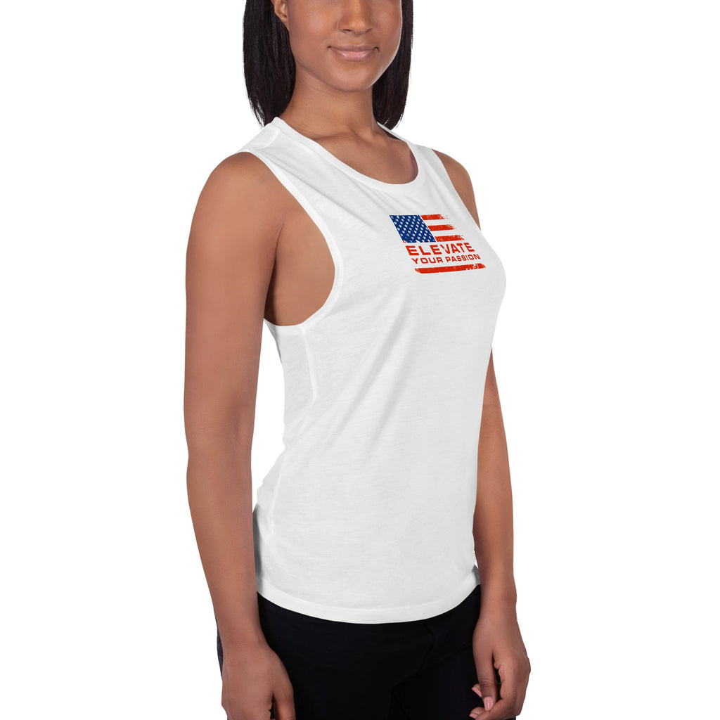 Ladies’ Muscle Tank-Elevate Your Passion America | Be Proud Of Your Country